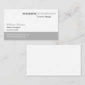 Gewoon grijs en wit, stijlvol Visitekaartje (Voorkant / Achterkant)