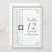 Gewoon grijs en wit, vochtig trouwtafel kaart (Voorkant / Achterkant)