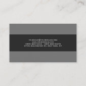 Gewoon grijs gestreept standaardVisitekaartje Visitekaartje (Achterkant)