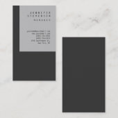 Gewoon grijs gestreept verticaal schoon Visitekaar Visitekaartje (Voorkant / Achterkant)