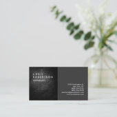 Gewoon grijs leder Modern Creatief Visitekaartje (Staand voorkant)