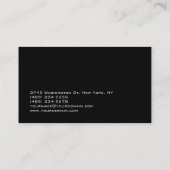 Gewoon grijs monogram Visitekaartje van standaardg (Achterkant)