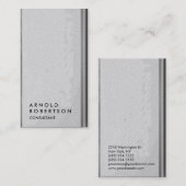 Gewoon grijs Patroon Modern Consultant Visitekaart Visitekaartje (Voorkant / Achterkant)