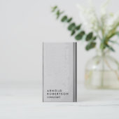 Gewoon grijs Patroon Modern Consultant Visitekaart Visitekaartje (Staand voorkant)