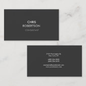 Gewoon grijs stijlvol aantrekkelijk Visitekaartje (Voorkant / Achterkant)