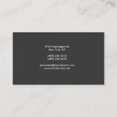 Gewoon grijs stijlvol aantrekkelijk Visitekaartje (Achterkant)