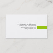 Gewoon grijs wit groen aantrekkelijk Visitekaartje (Achterkant)