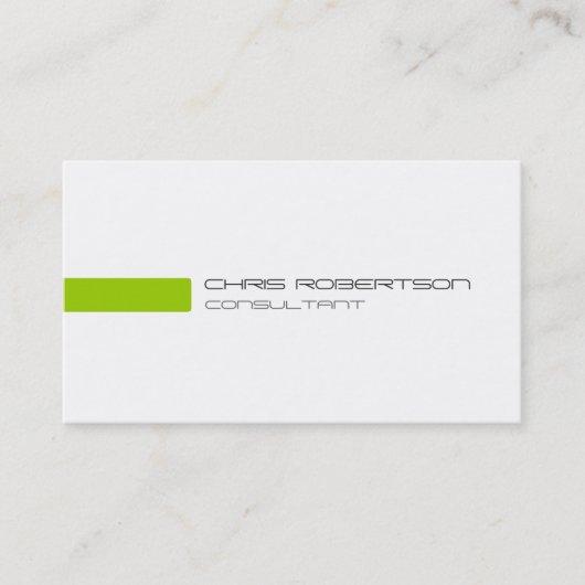Gewoon grijs wit groen aantrekkelijk Visitekaartje (Voorkant)
