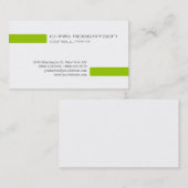 Gewoon grijs wit groen aantrekkelijk Visitekaartje (Voorkant / Achterkant)