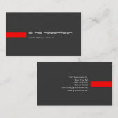Gewoon grijs wit rood aantrekkelijk Visitekaartje (Voorkant / Achterkant)