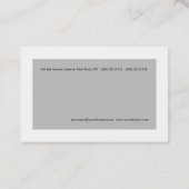 Gewoon grijs wit rood minimalistisch modern visitekaartje (Achterkant)