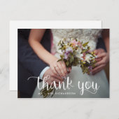 Gewoon grillig | Trouwfoto Dank u wel Briefkaart (Voorkant / Achterkant)