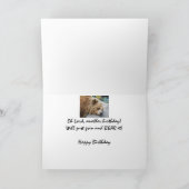 Gewoon Grin en Beer het Fun Birthday Beer Kaart (Binnen)