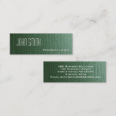 Gewoon groen Canvas Slim Modern Visitekaartje (Voorkant / Achterkant)