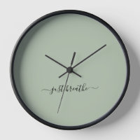 Gewoon groen elegant script yoga ademen