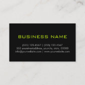 Gewoon groen en zwart elegant professioneel modern visitekaartje (Achterkant)