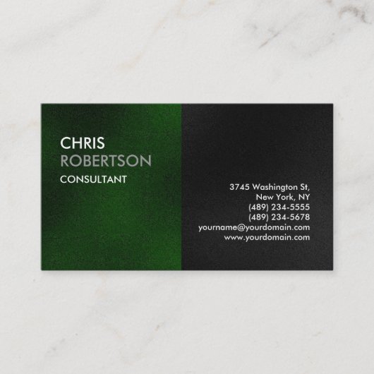 Gewoon groen grijs aantrekkelijk Visitekaartje (Voorkant)