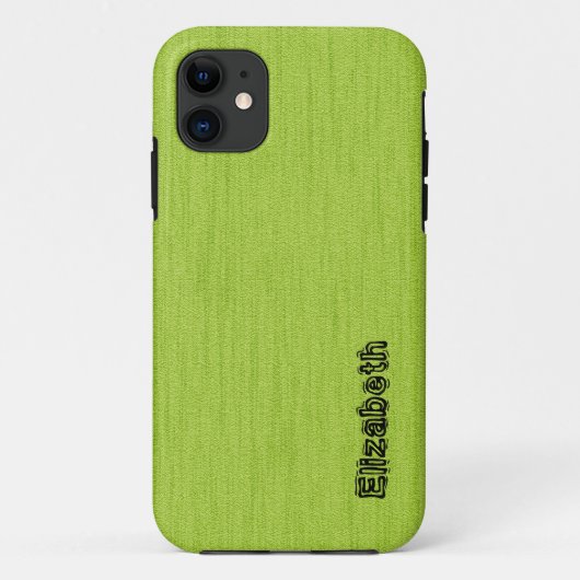 Gewoon groen met houtafels monogram Case-Mate iPhone case (Achterkant)