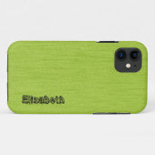Gewoon groen met houtafels monogram Case-Mate iPhone case (Achterkant (horizontaal))