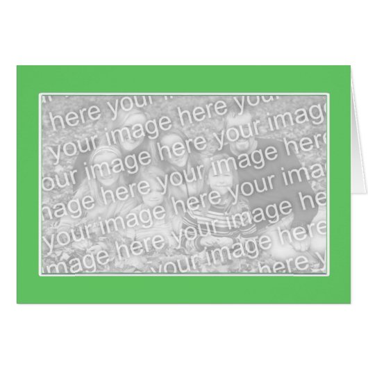 Gewoon groen met witte rand voor fotokaart (Voorkant Horizontaal)