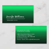 Gewoon groen minimalistisch professioneel Visiteka Visitekaartje (Voorkant / Achterkant)