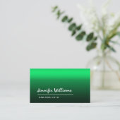 Gewoon groen minimalistisch professioneel Visiteka Visitekaartje (Staand voorkant)