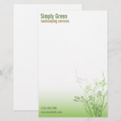 Gewoon groen professioneel zakelijk Briefpapier (Voorkant / Achterkant)