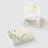 Gewoon groen stenen onderzetter (Zijkant)