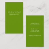 Gewoon groen verticaal Visitekaartje (Voorkant / Achterkant)