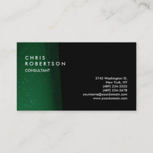 Gewoon groen zwart modern Creatief Visitekaartje