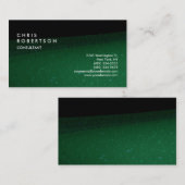 Gewoon groen zwart modern Creatief Visitekaartje (Voorkant / Achterkant)