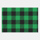 Gewoon groene en zwarte buffelkerst inpakpapier vel (Voorkant 2)