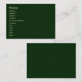 Gewoon groene zandsteenprofielkaart visitekaartje (Voorkant / Achterkant)