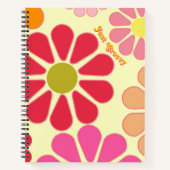 Gewoon Groovy Floral Spiral Notitieboek (Voorkant)