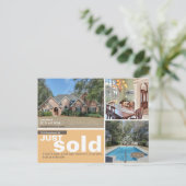 Gewoon grote foto verkocht aankondigingskaart (Staand voorkant)