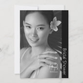 Gewoon haar moderne bruid B / W foto Vrijgezellenf Kaart (Voorkant)