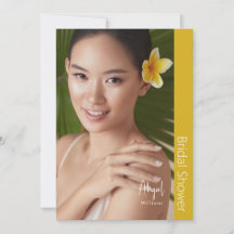 Gewoon haar moderne bruid foto geel Vrijgezellenfe