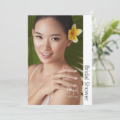 Gewoon haar moderne bruid foto Vrijgezellenfeest Kaart (Staand voorkant)