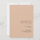 Gewoon haar moderne bruidfoto Beige Vrijgezellenfe Kaart (Achterkant)