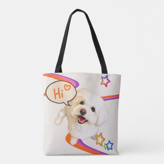 Gewoon "Hallo" zeggen Tote Bag (Achterkant)