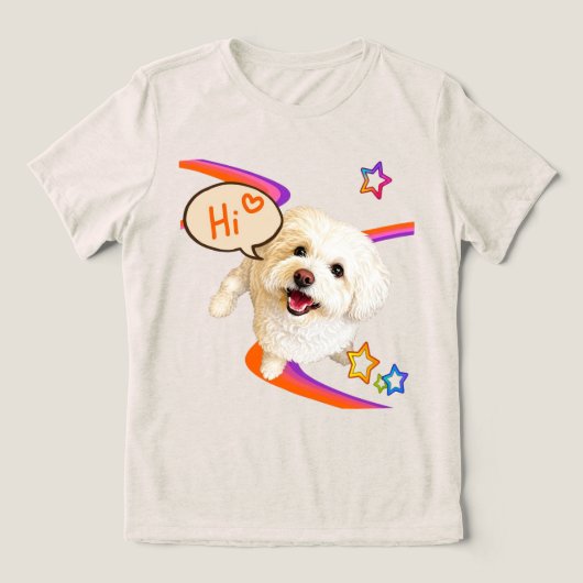 Gewoon "Hallo" zeggen Tri-Blend Shirt (Design voorkant)