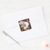 Gewoon "Hallo" zeggen Vierkante Sticker (Envelop)
