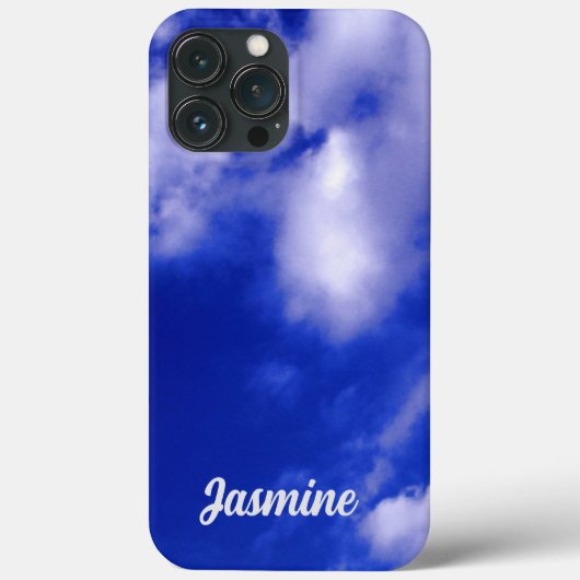 Gewoon handgeschreven eigen naam Blauwe hemelwolke Case-Mate iPhone Case (Achterkant)