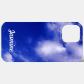 Gewoon handgeschreven eigen naam Blauwe hemelwolke Case-Mate iPhone Case (Achterkant (horizontaal))