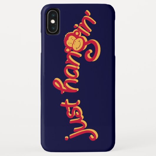 Gewoon hangende rode/gele aap logo ipod Case-Mate iPhone case (Achterkant)