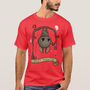 Gewoon Hangin Bat Cute Halloween Animal Spooky Ado T-shirt