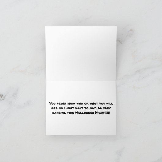 GEWOON *HANGING UIT* NA ALLE HALLOWEE KAART (Binnen)