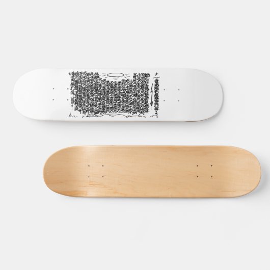 Gewoon "Heart Sutra Shakyo" Deck Persoonlijk Skateboard (Horizontaal)