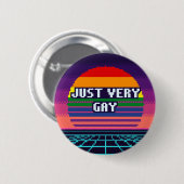Gewoon heel gay Pride Pixel Knop Ronde Button 5,7 Cm (Voorkant /achterkant)
