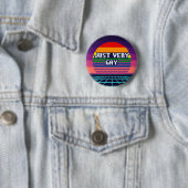 Gewoon heel gay Pride Pixel Knop Ronde Button 5,7 Cm (In situ)